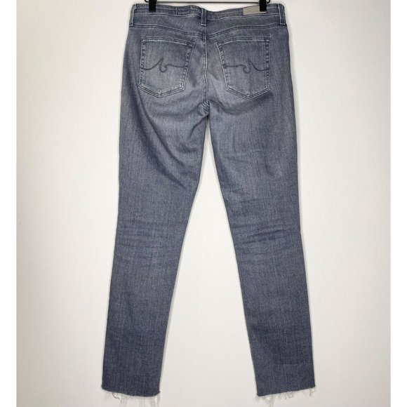 Adriano Goldschmied AG The Prima Gray Raw Hem Slim Ankle Jean | Sz 29 - Picture 6 of 13